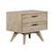 Armen Living Baly 3 Piece Acacia King Platform Bed and Nightstands Bedroom Set SETLFBDGRKG3A - alternate 5